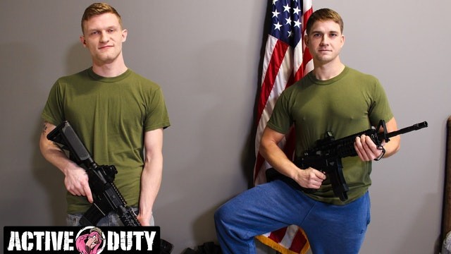 Young Military Studs Bareback Flip Flop