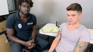 Muscular Black Officer Fucks Tattooed Dakota's Tight White Asshole